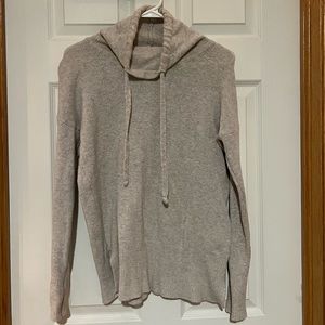 Cream sweater w cozy cowl neck